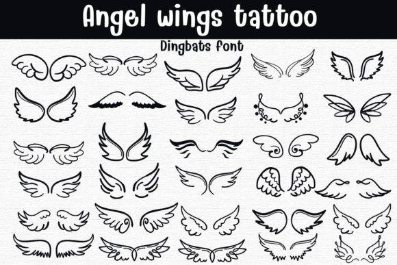 Angel Wings Tattoo: A Display Font for Polished Web Design