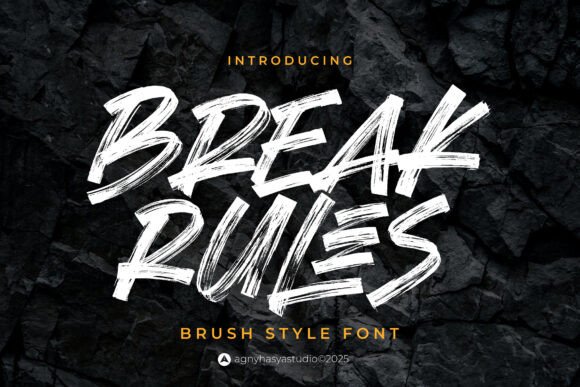 Break Rules: A Bold Script Typeface for Modern Editorial Design