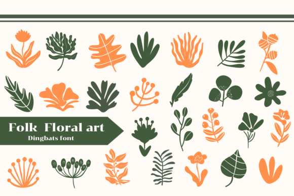 Folk Floral Art: A Creative Font for Authentic Brand Identity