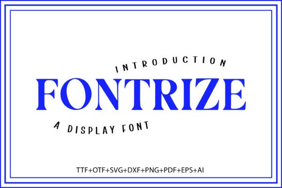 Fontrize: The Bold Serif Typeface for Handmade Branding