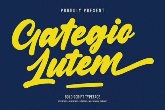 Gategio Lutem: A Bold Script Typeface for Modern Web Design