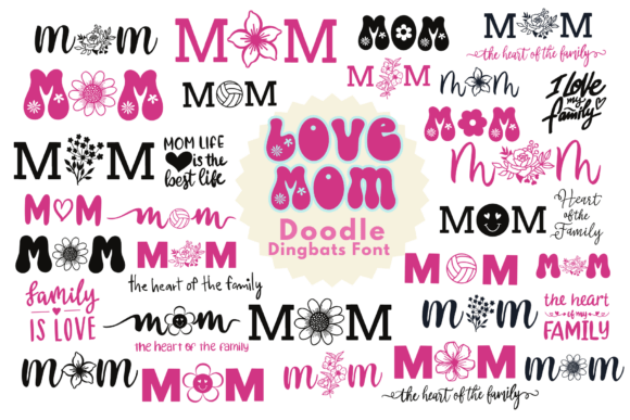 Love Mom Doodle: A Creative Font for Editorial Design