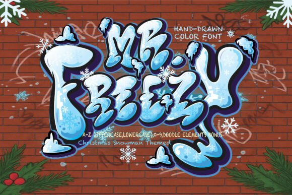 Mr.freezy: A Festive Color Font for Digital Branding
