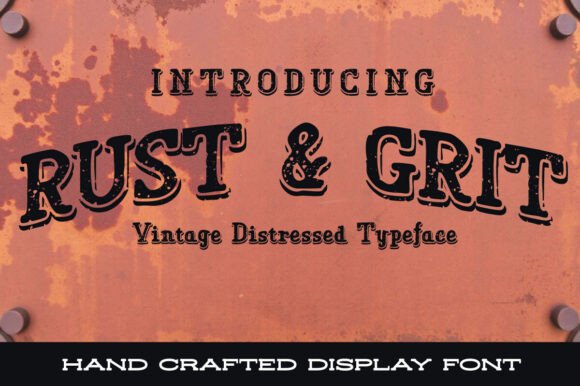 Rust Grit Typeface: A Bold Serif for Authentic Digital Branding